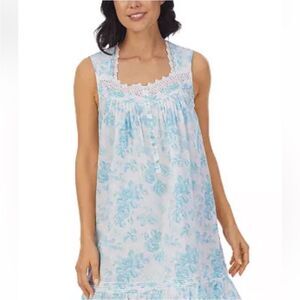 Eileen West Blue Floral Nightgown